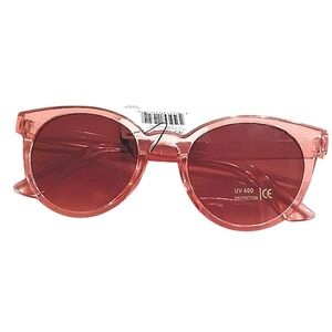 Pink Translucent Sunglasses Round Cat Eye Frames Barbiecore Feminine Glamor Boho